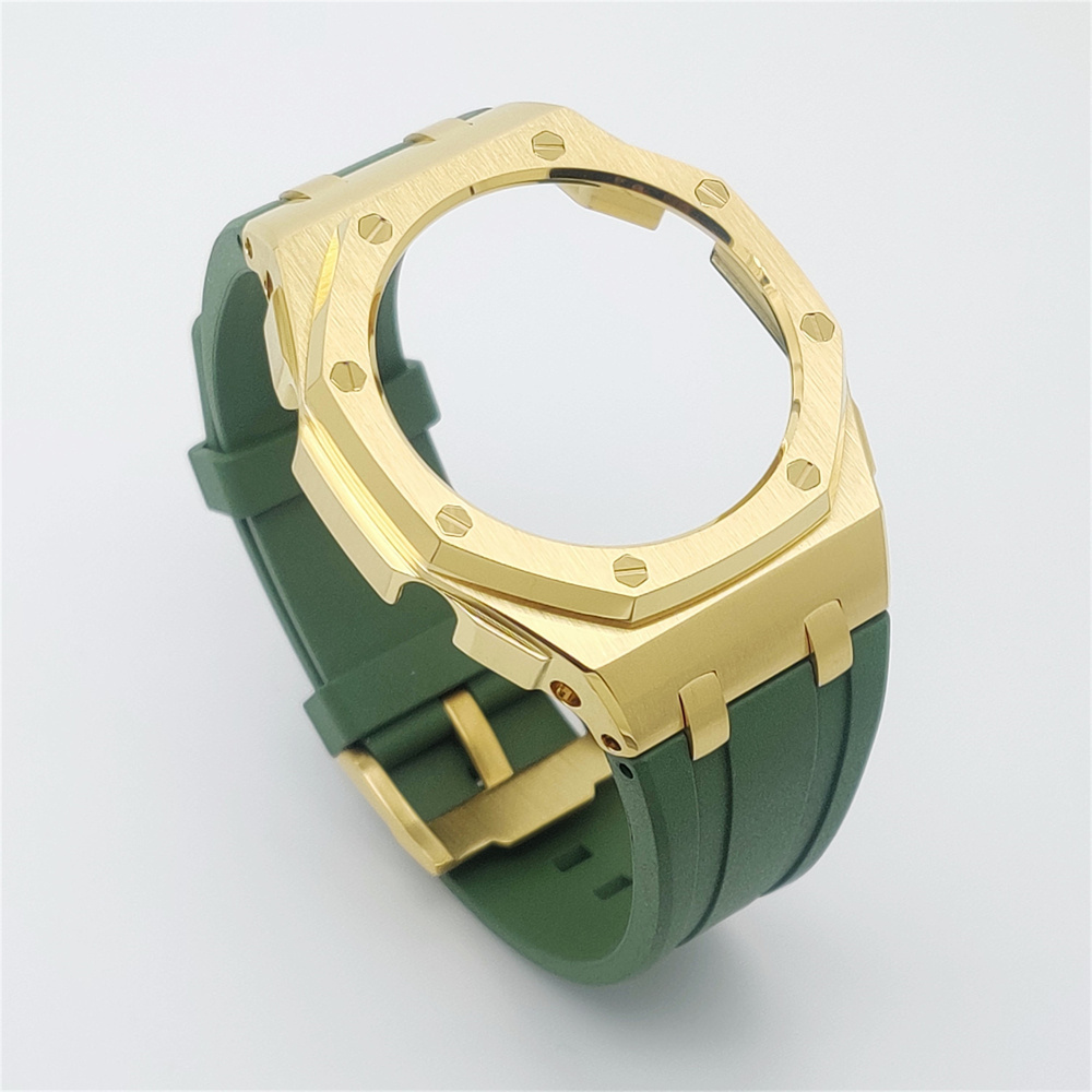 GM2100 Casioak Offshore Curve Style Fluorocarbon Strap Golden