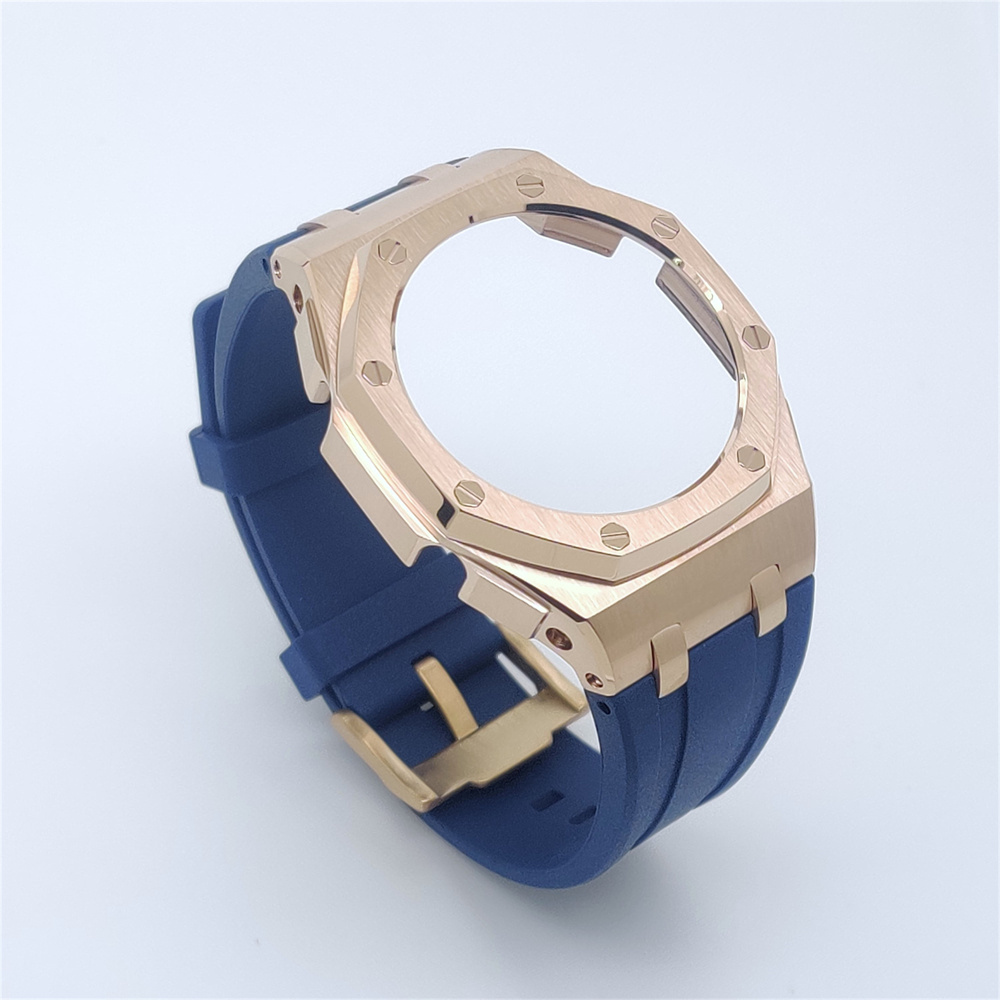 GM2100 Casioak Offshore Curve Style Fluorocarbon Strap Rose gold
