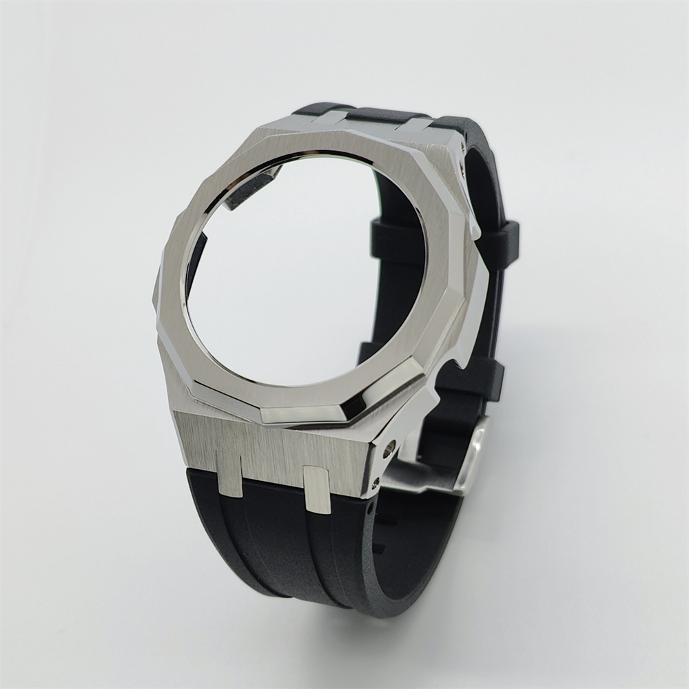 GA2100 12-point Metal Watch Case Rubber Strap Set Bezel without Screws