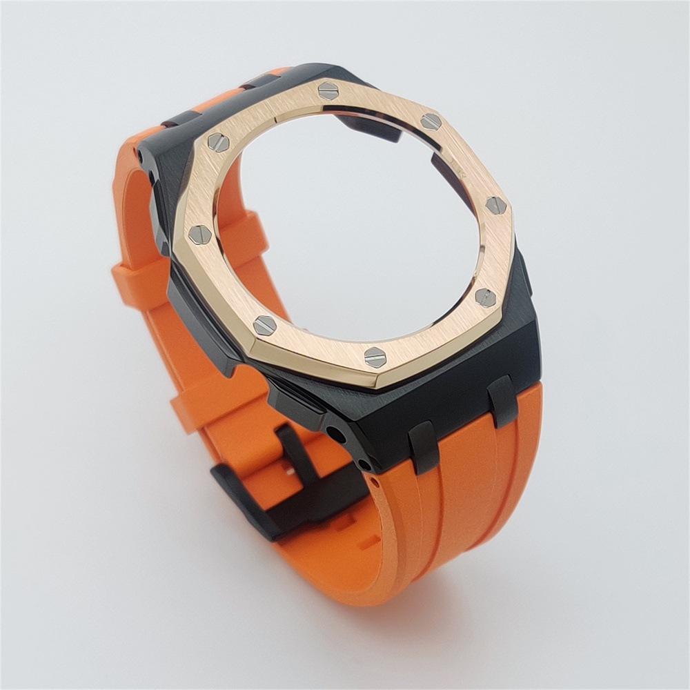 GM2100 Casioak Offshore Curve Style Fluorocarbon Strap Rose gold