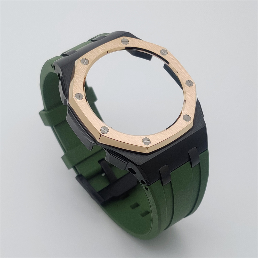 GM2100 Casioak Offshore Curve Style Fluorocarbon Strap Rose gold