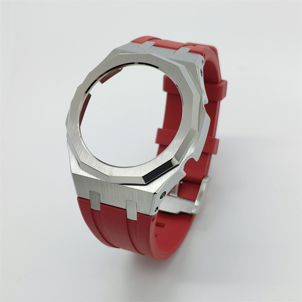 GA2100 12-point Metal Watch Case Rubber Strap Set Bezel without Screws