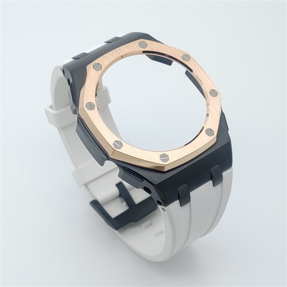 GM2100 Casioak Offshore Curve Style Fluorocarbon Strap Rose gold
