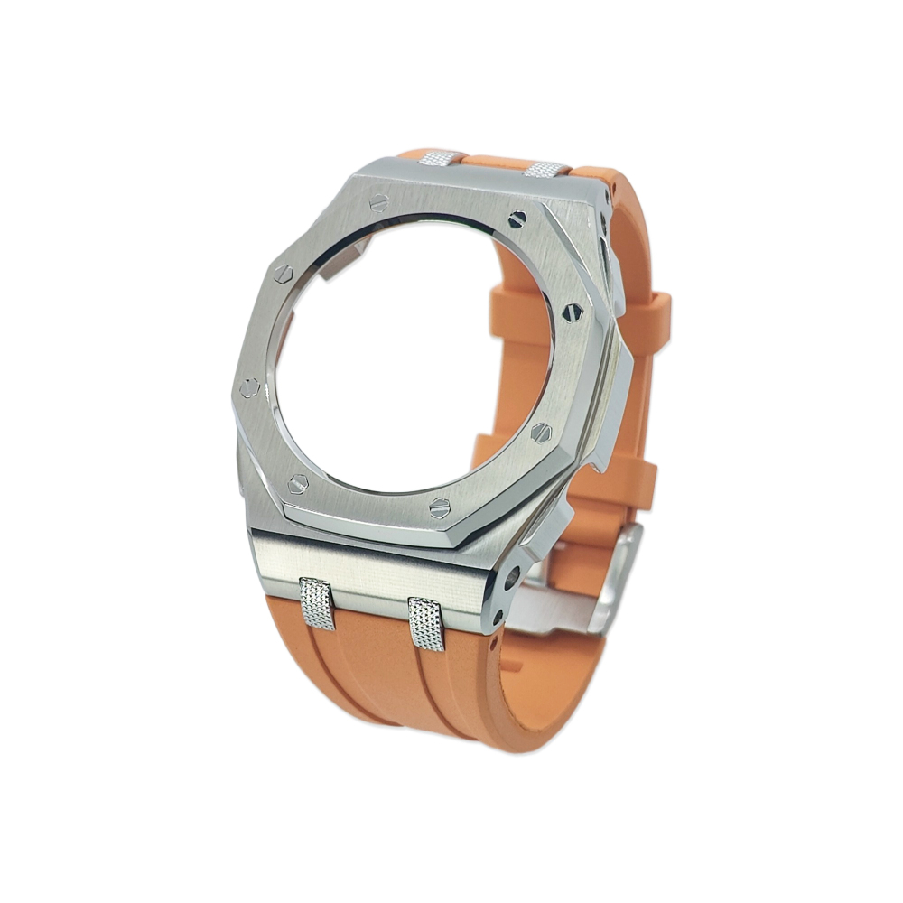 New GMAS2100 Casioak Offshore Knurled Textured Studs 42mm Stainless Steel Shell High Quality Viton Strap