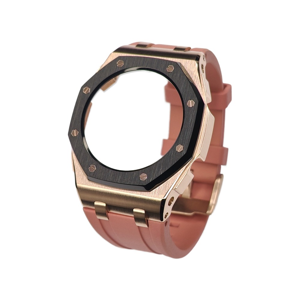 GMAS2100 Casioak MINI Curve Offshore for Thin Wrists Rose gold Black