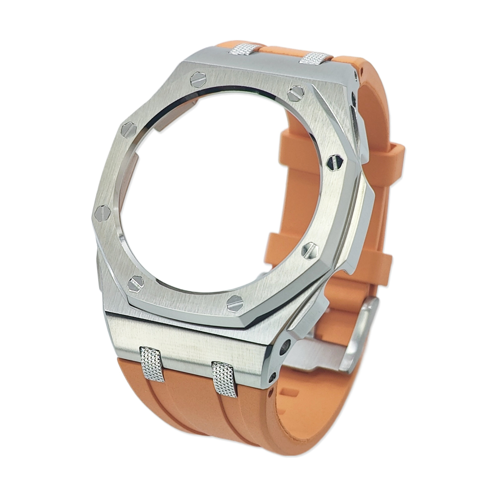 New GA2100 Farm Oak Offshore Knurled Textured Studs 44mm Stainless Steel Shell High Quality Viton Strap