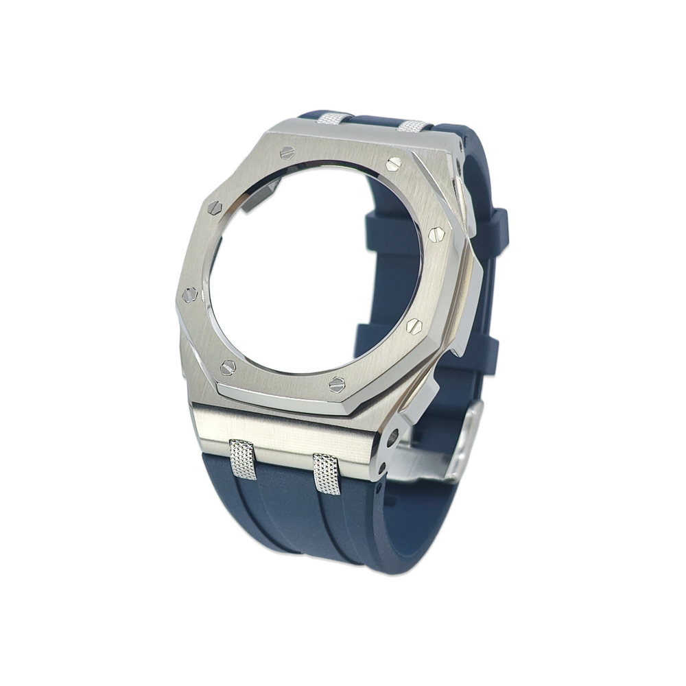 New GMAS2100 Casioak Offshore Knurled Textured Studs 42mm Stainless Steel Shell High Quality Viton Strap