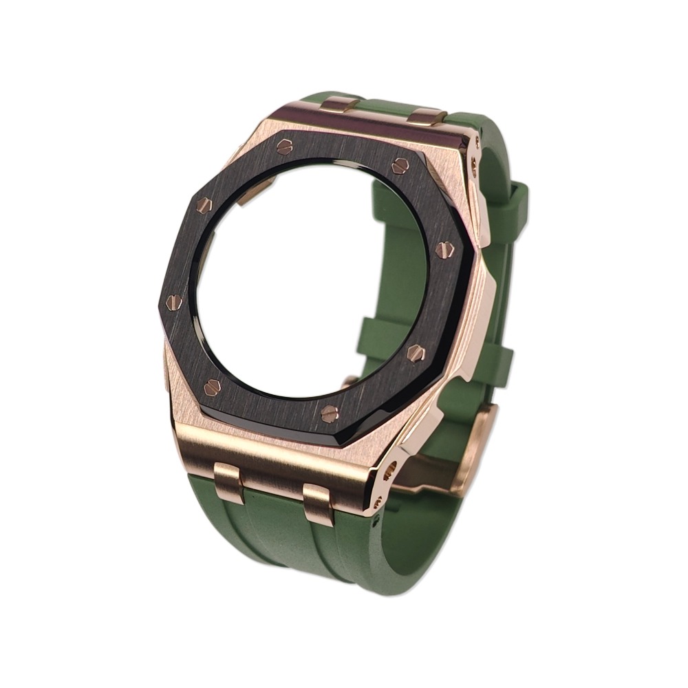 GMAS2100 Casioak MINI Curve Offshore for Thin Wrists Rose gold Black