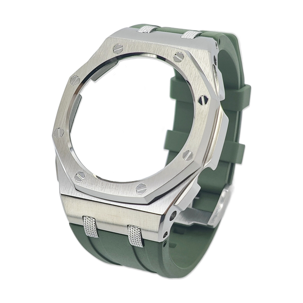 New GA2100 Farm Oak Offshore Knurled Textured Studs 44mm Stainless Steel Shell High Quality Viton Strap