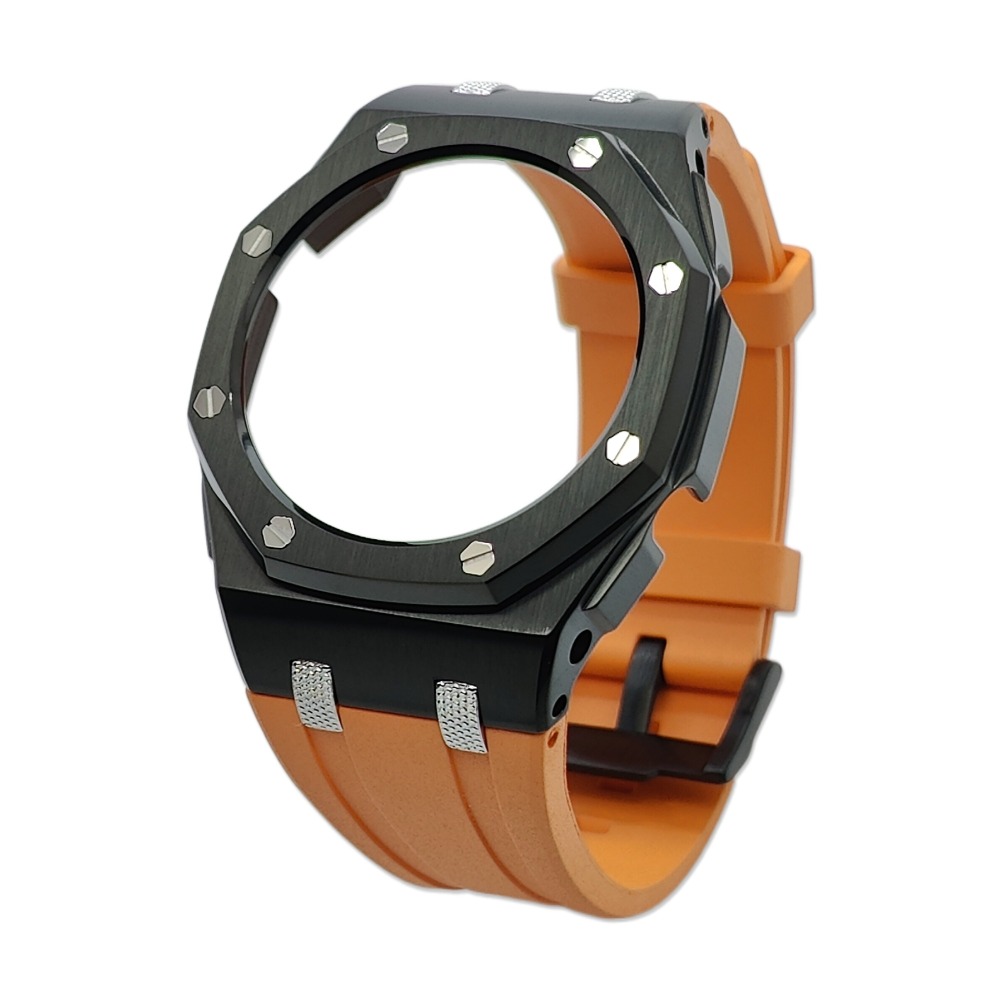 New GA2100 Farm Oak Offshore Knurled Textured Studs 44mm Stainless Steel Shell High Quality Viton Strap