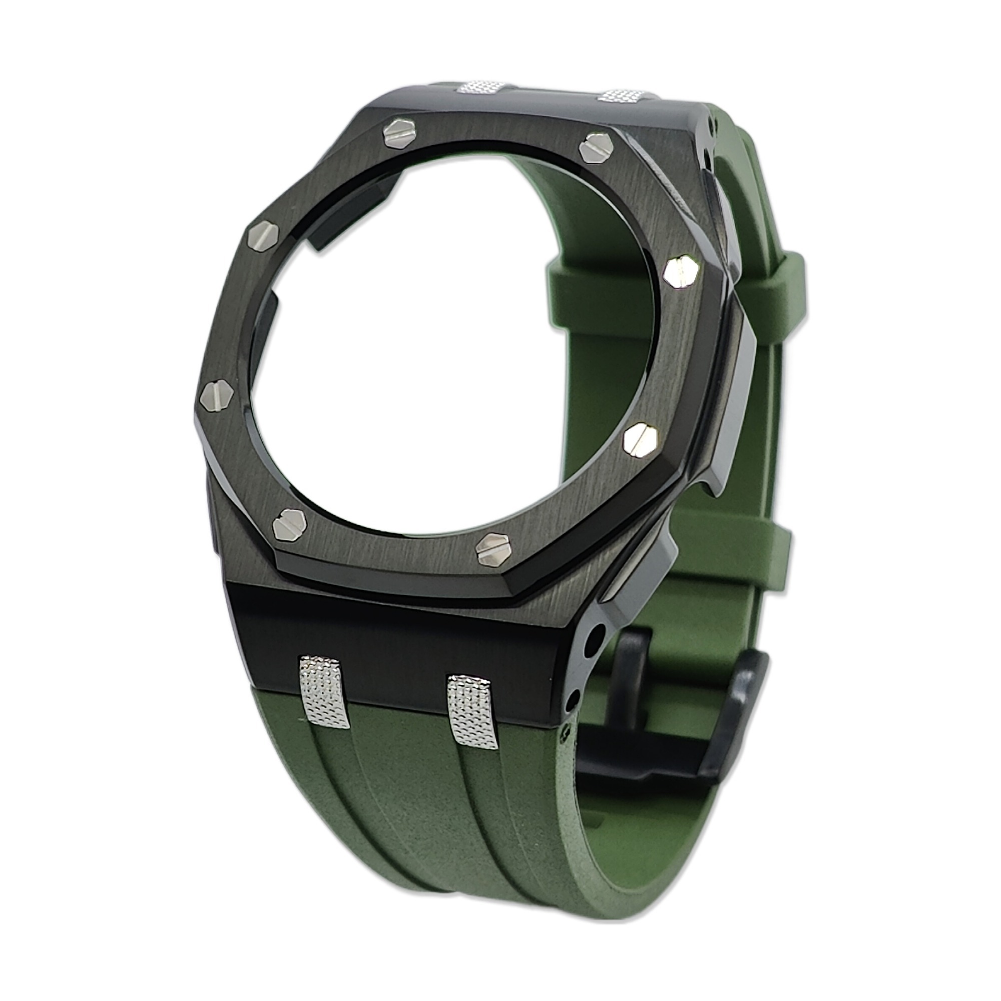 New GA2100 Farm Oak Offshore Knurled Textured Studs 44mm Stainless Steel Shell High Quality Viton Strap