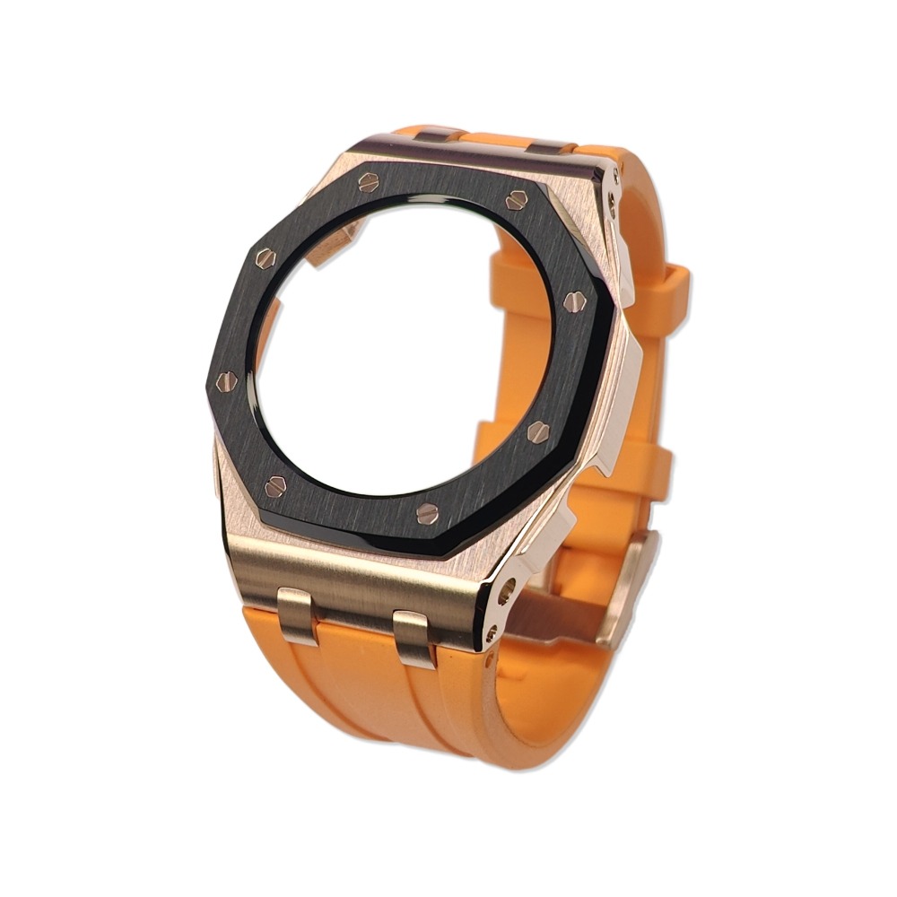 GMAS2100 Casioak MINI Curve Offshore for Thin Wrists Rose gold Black