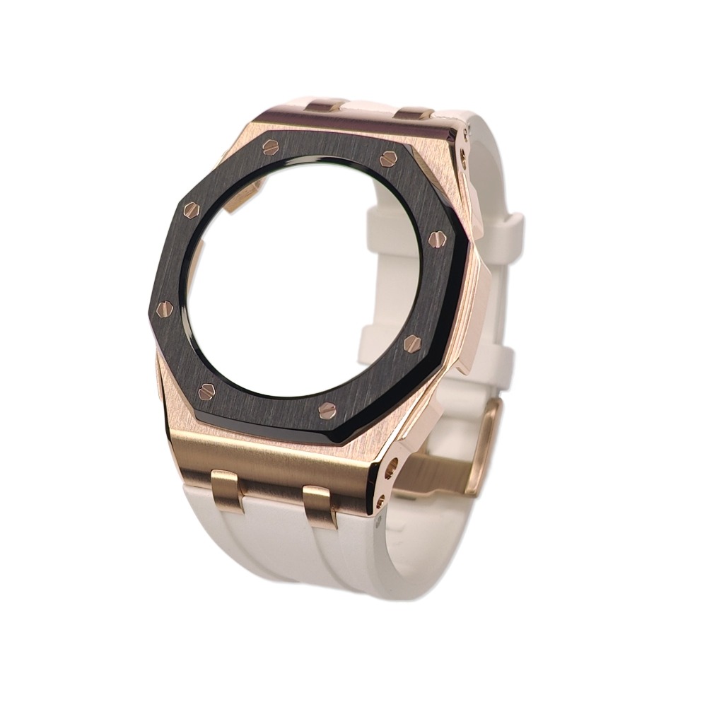 GMAS2100 Casioak MINI Curve Offshore for Thin Wrists Rose gold Black
