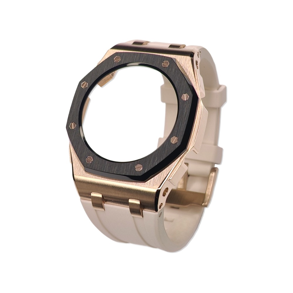 GMAS2100 Casioak MINI Curve Offshore for Thin Wrists Rose gold Black