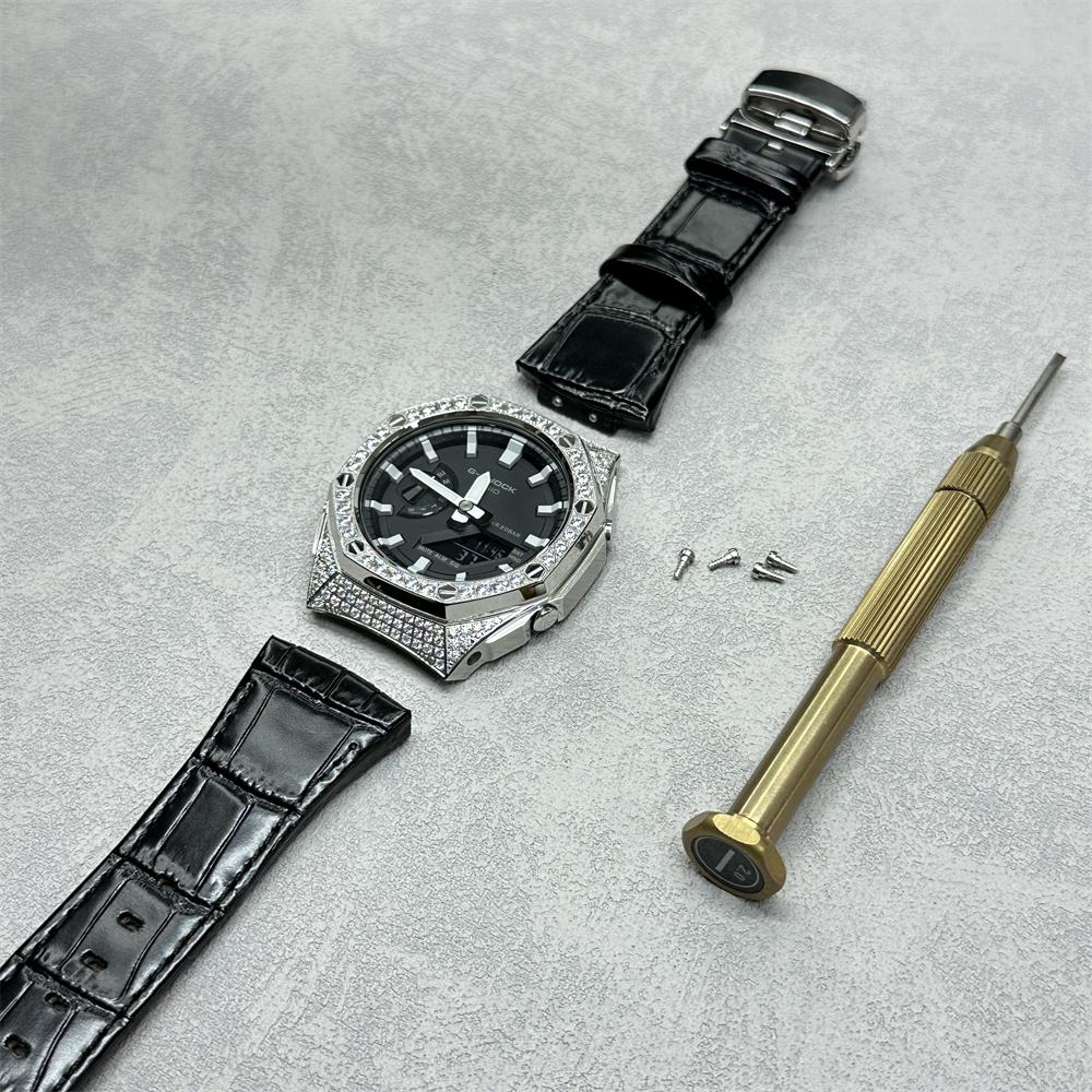 GA2100/2110/B2100 CasiOak Diamond Concept Reversible Leather Strap