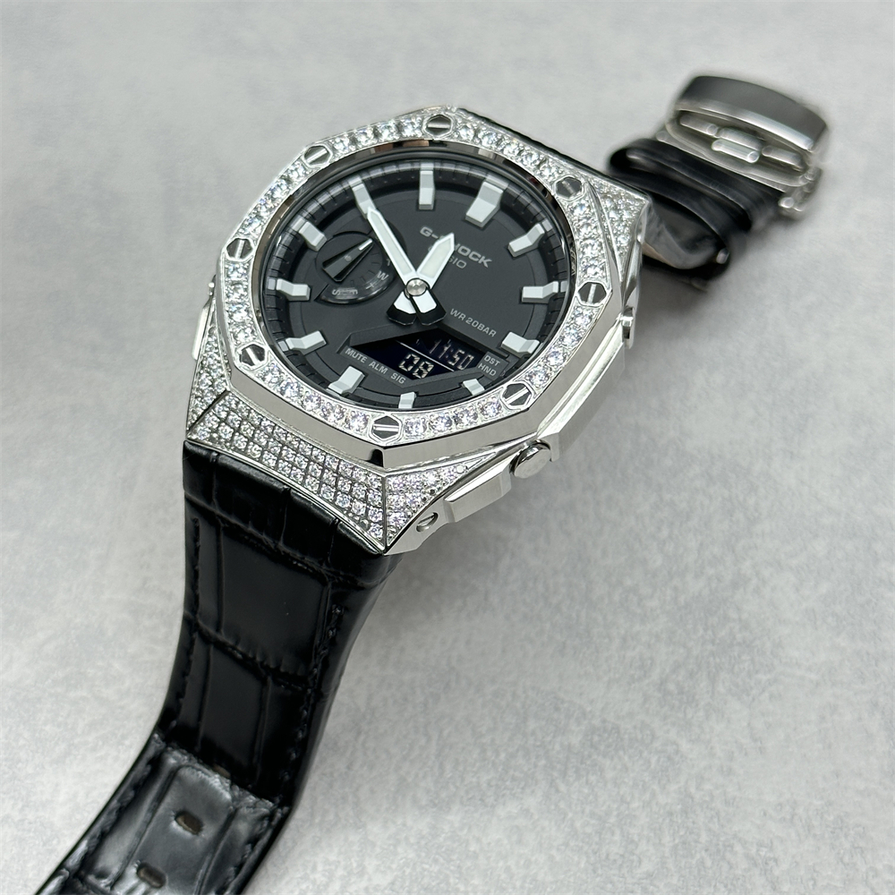 GA2100/2110/B2100 CasiOak Diamond Concept Reversible Leather Strap