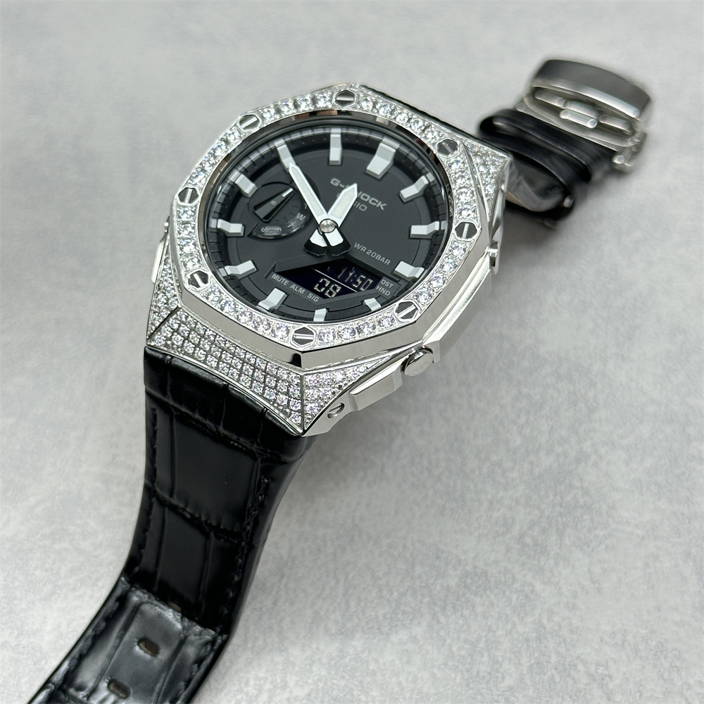 GA2100/2110/B2100 CasiOak Diamond Concept Reversible Leather Strap