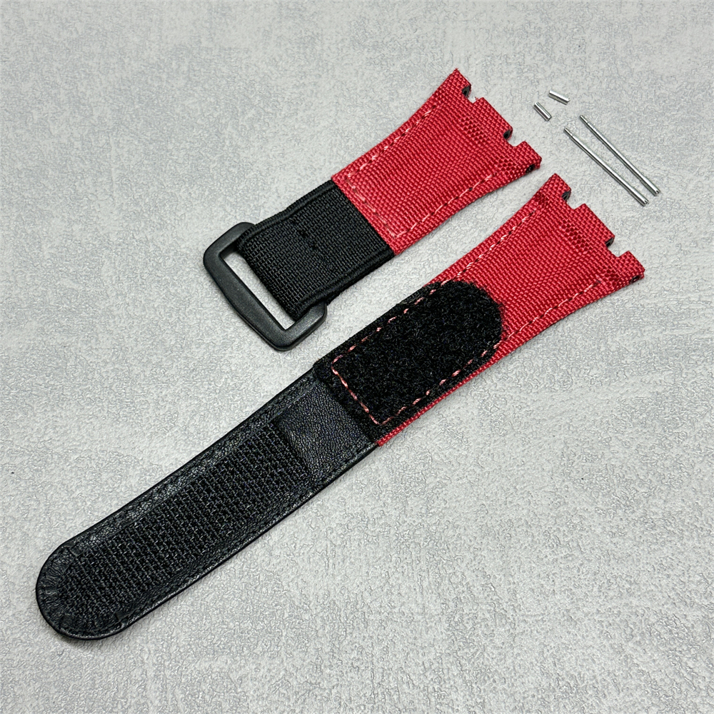 CasiOak Modified Velcro Nylon Canvas Leather Strap