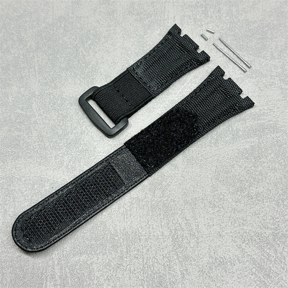 CasiOak Modified Velcro Nylon Canvas Leather Strap