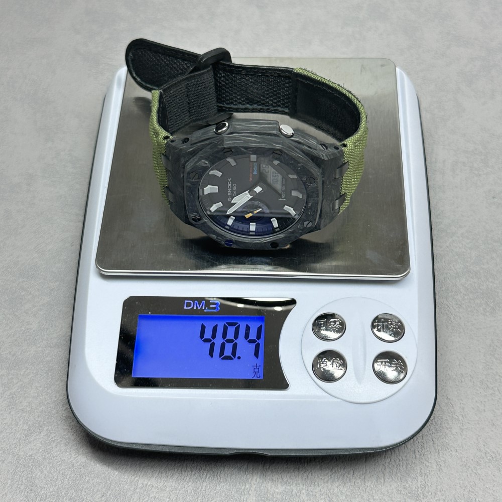 GA2100/2110/B2100 CasiOak Carbon Fiber Bezel Canvas Velcro Strap