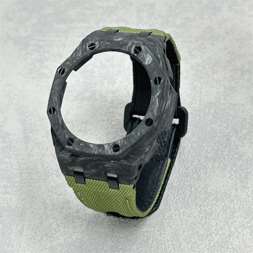 GA2100/2110/B2100 CasiOak Carbon Fiber Bezel Canvas Velcro Strap Conversion Kit
