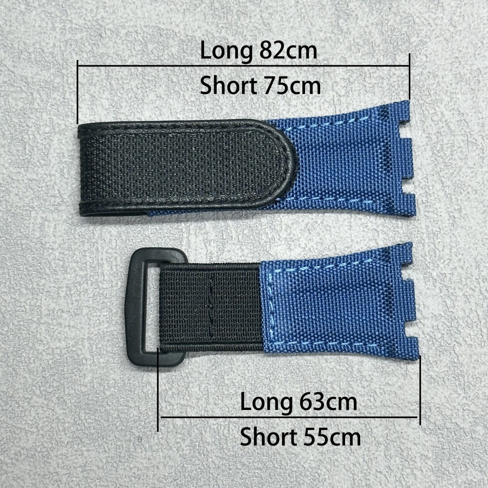CasiOak Modified Velcro Nylon Canvas Leather Strap