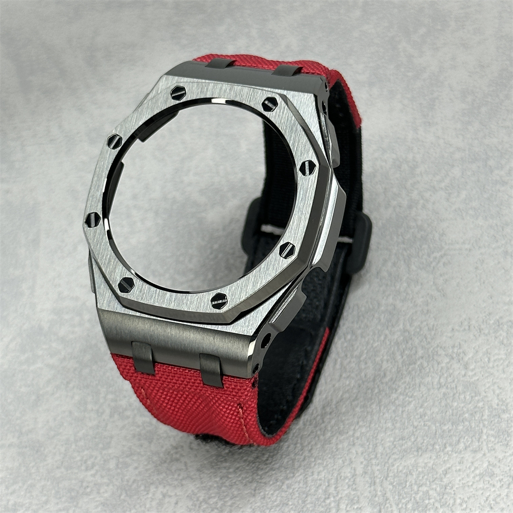 GA2100/2110/B2100 CasiOak Offshore Bezel Canvas Nylon Velcro Strap Set