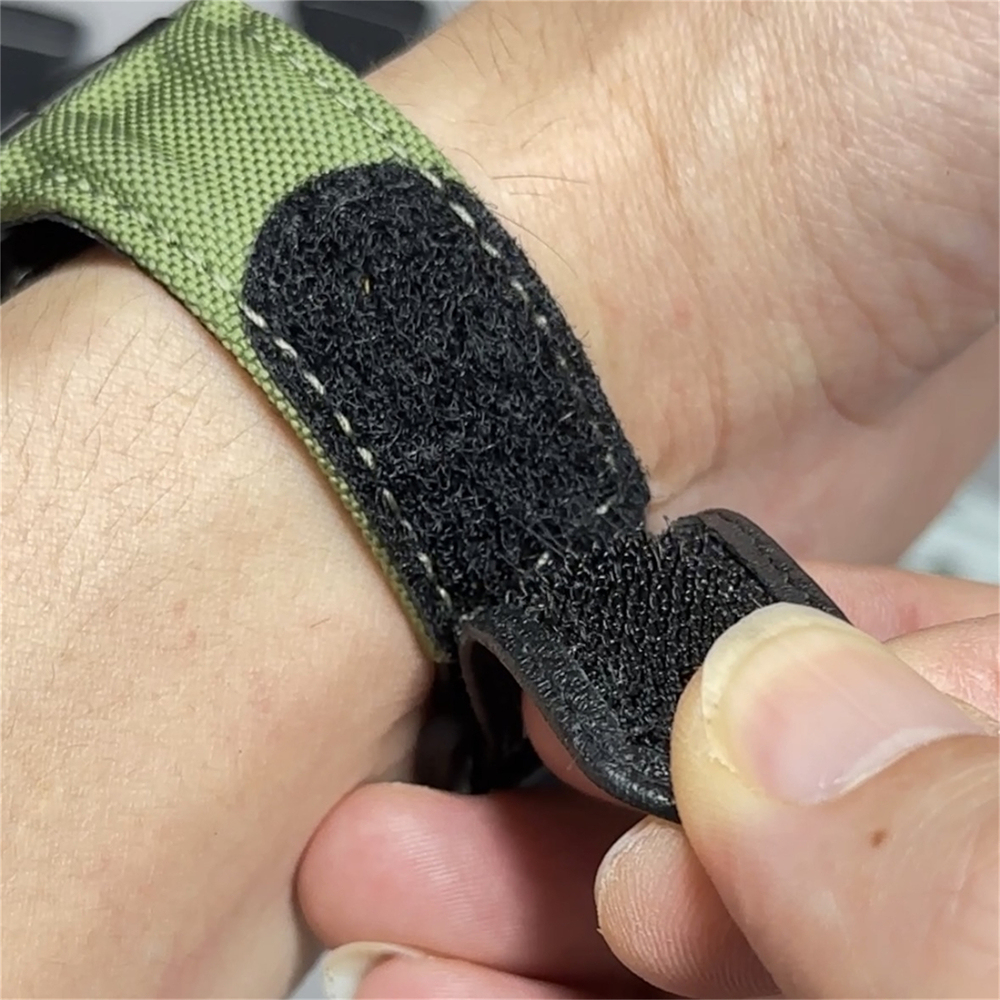 CasiOak Modified Velcro Nylon Canvas Leather Strap