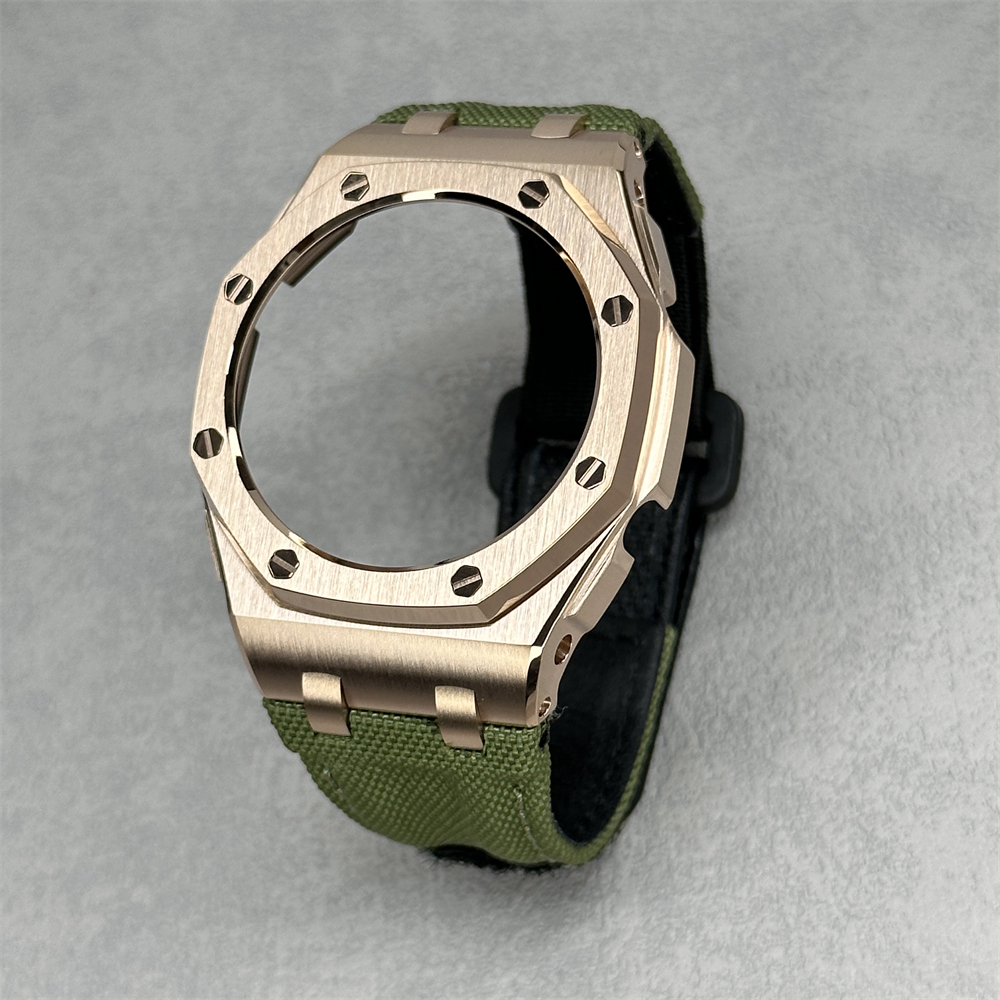 GA2100/2110/B2100 CasiOak Offshore Bezel Canvas Nylon Velcro Strap Set