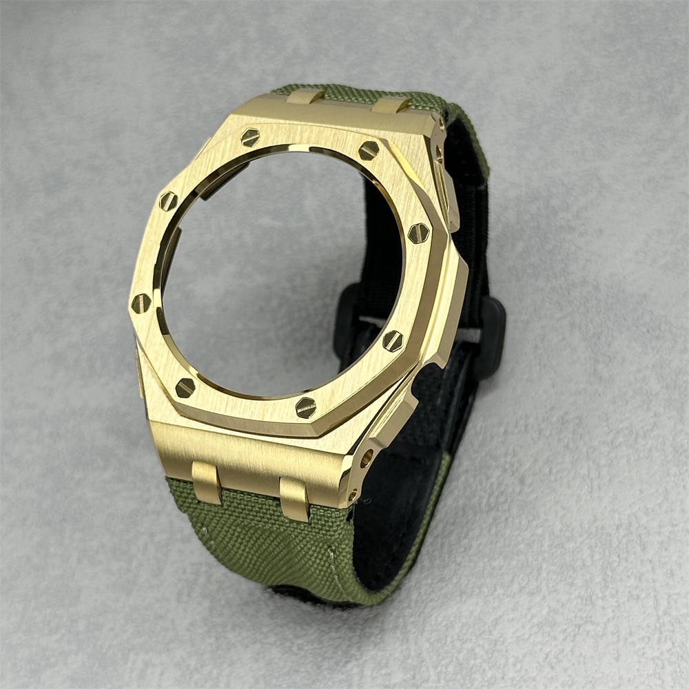 GA2100/2110/B2100 CasiOak Offshore Bezel Canvas Nylon Velcro Strap Set