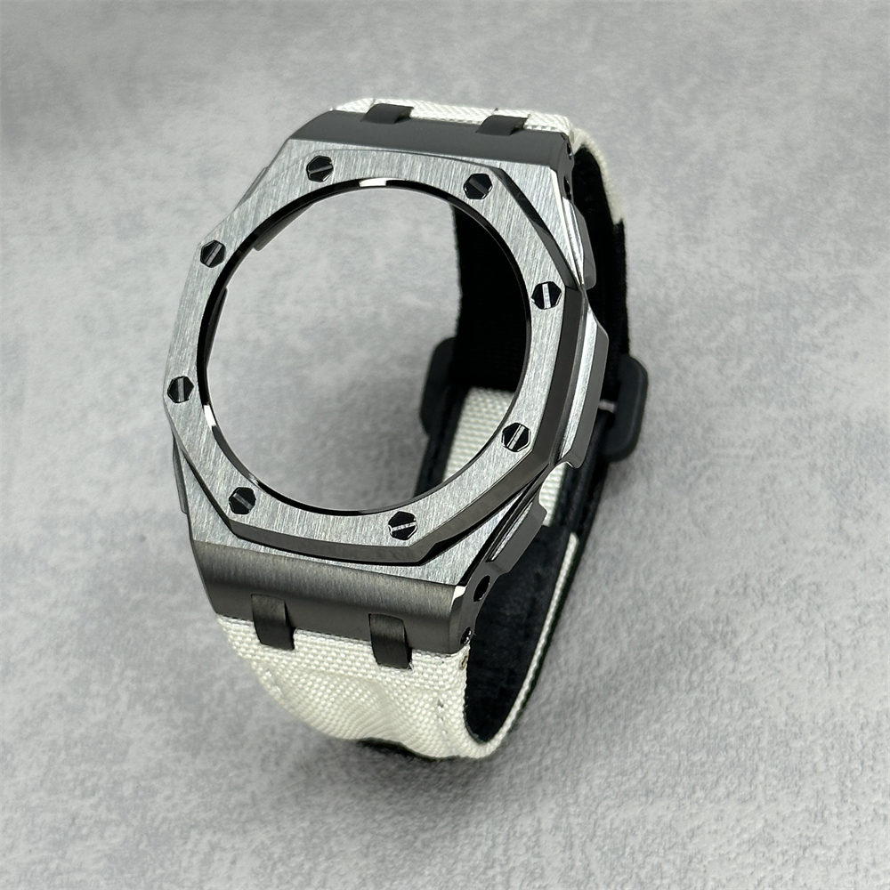 GA2100/2110/B2100 CasiOak Offshore Bezel Canvas Nylon Velcro Strap Set