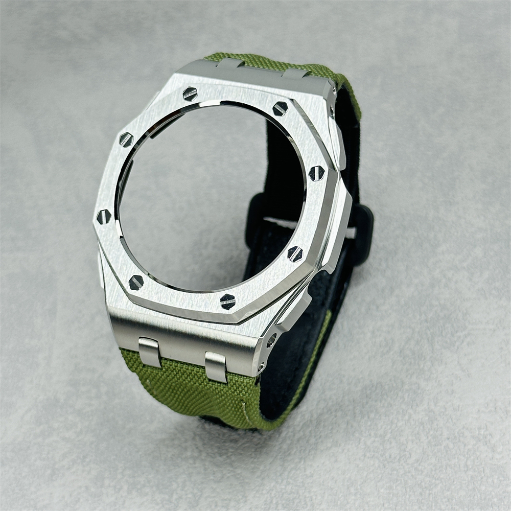 GA2100/2110/B2100 CasiOak Offshore Bezel Canvas Nylon Velcro Strap Set