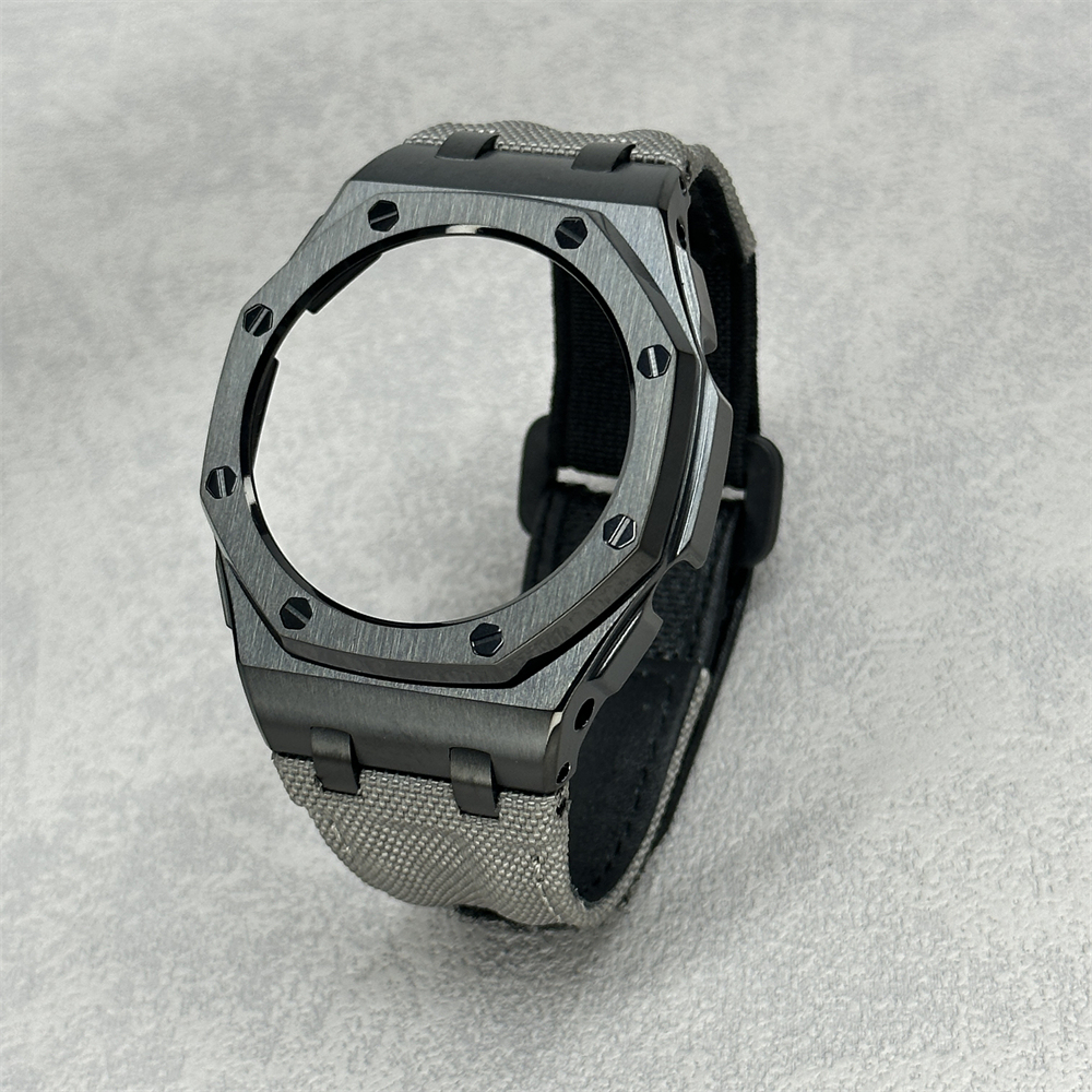GA2100/2110/B2100 CasiOak Offshore Bezel Canvas Nylon Velcro Strap Set