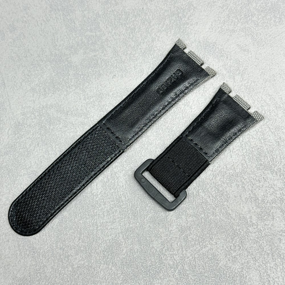 CasiOak Modified Velcro Nylon Canvas Leather Strap