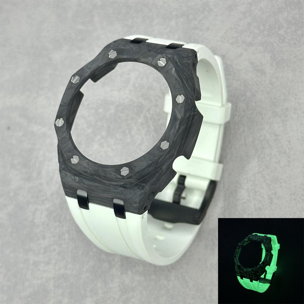 GA2100/2110/B2100 CasiOak Carbon Fiber Luminous Fluororubber Strap Modification Kit