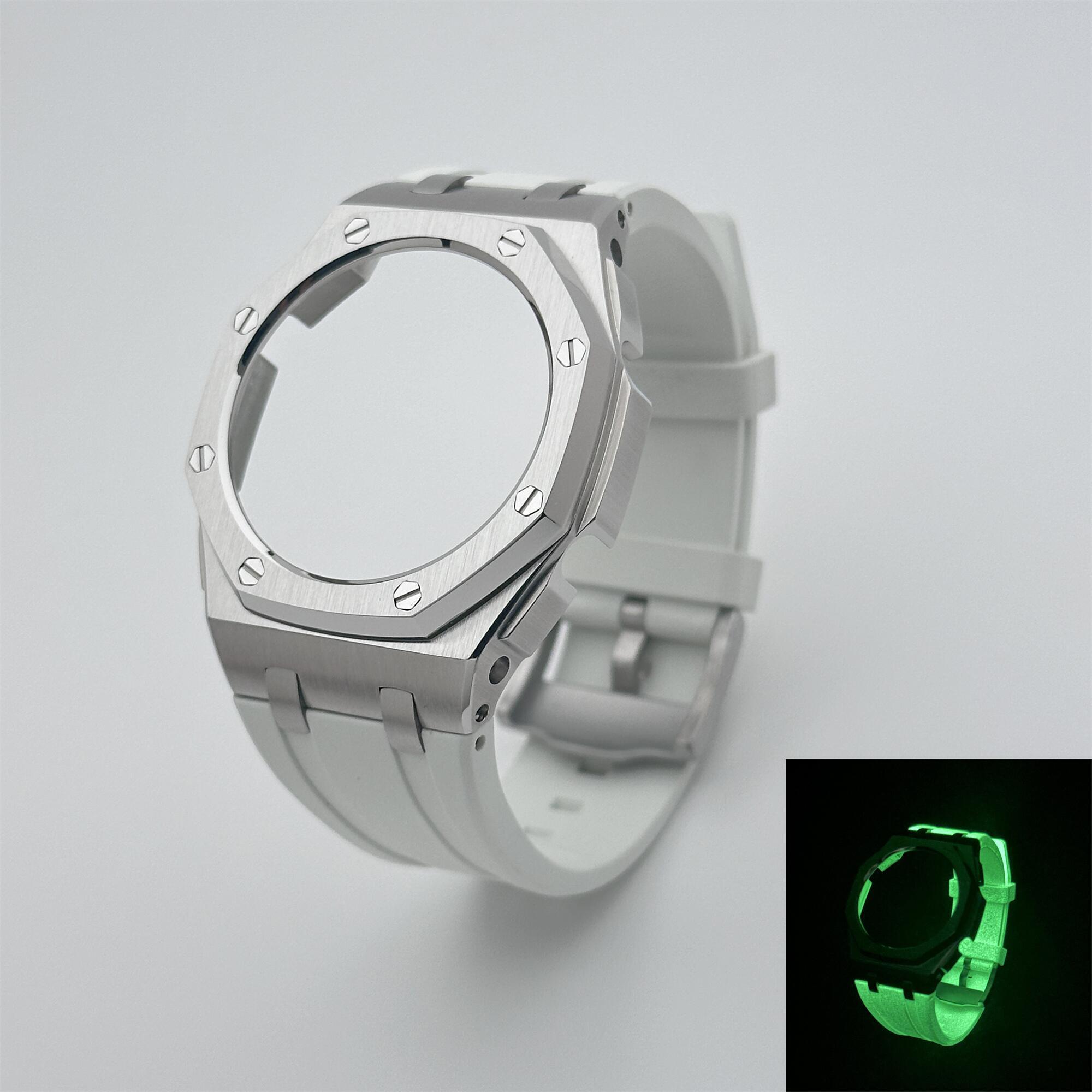 GA2100/2110/B2100 CasiOak Stainless steel Bezel luminous fluororubber strap modification kit