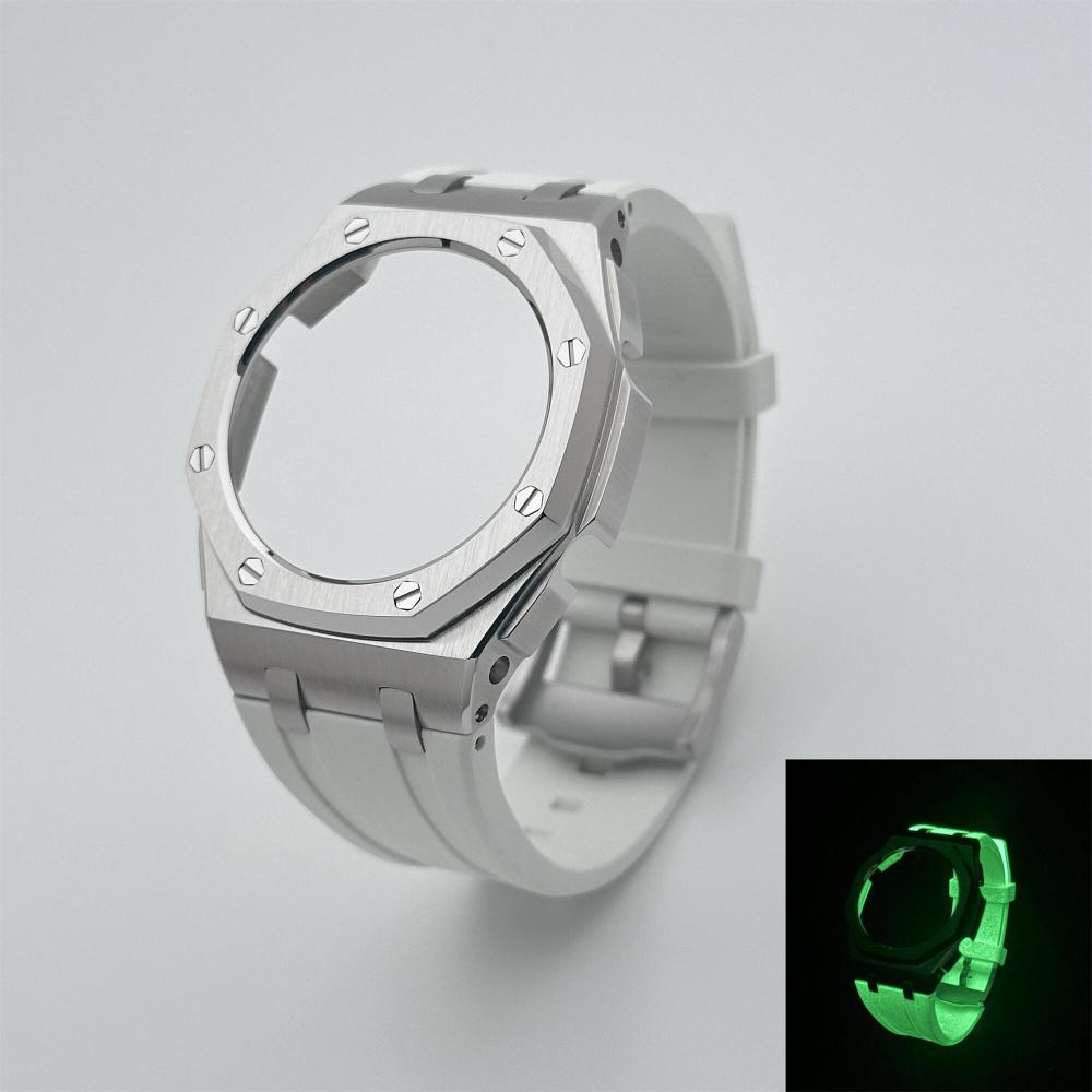 GA2100/2110/B2100 CasiOak Stainless steel Bezel luminous fluororubber strap modification kit