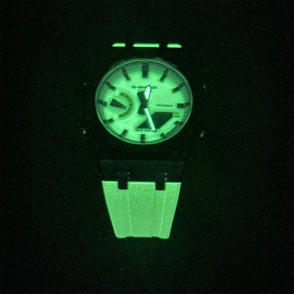 GA2100/2110/B2100 CasiOak Stainless steel Bezel luminous fluororubber strap modification kit