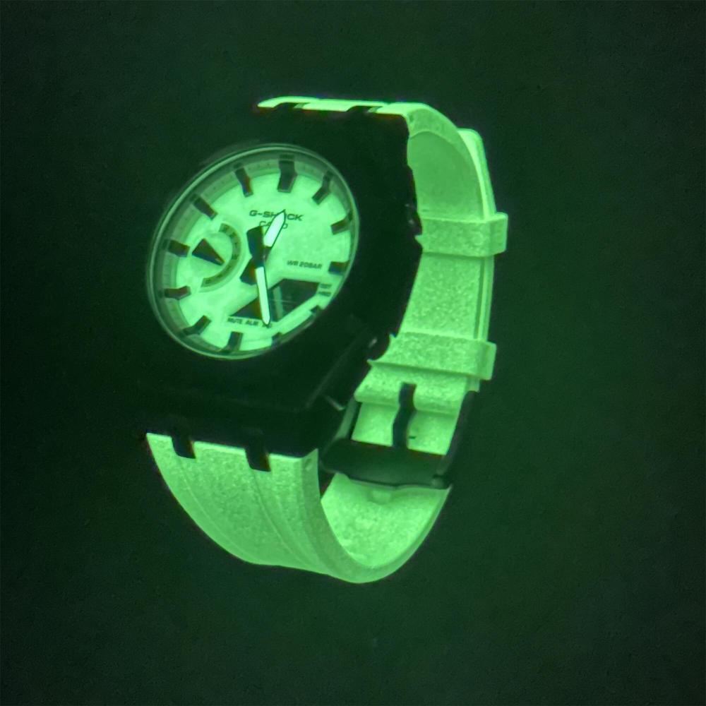 GA2100/2110/B2100 CasiOak Stainless steel Bezel luminous fluororubber strap modification kit