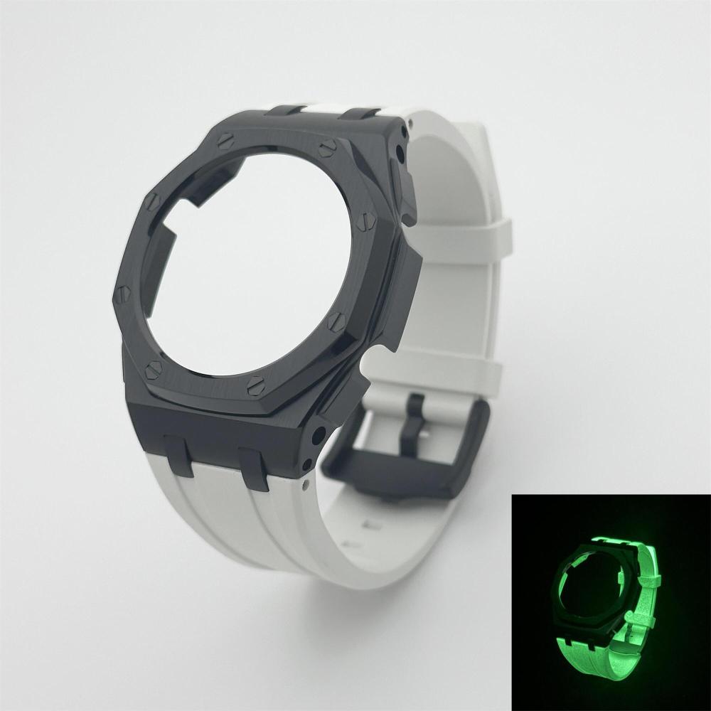 GA2100/2110/B2100 CasiOak Stainless steel Bezel luminous fluororubber strap modification kit