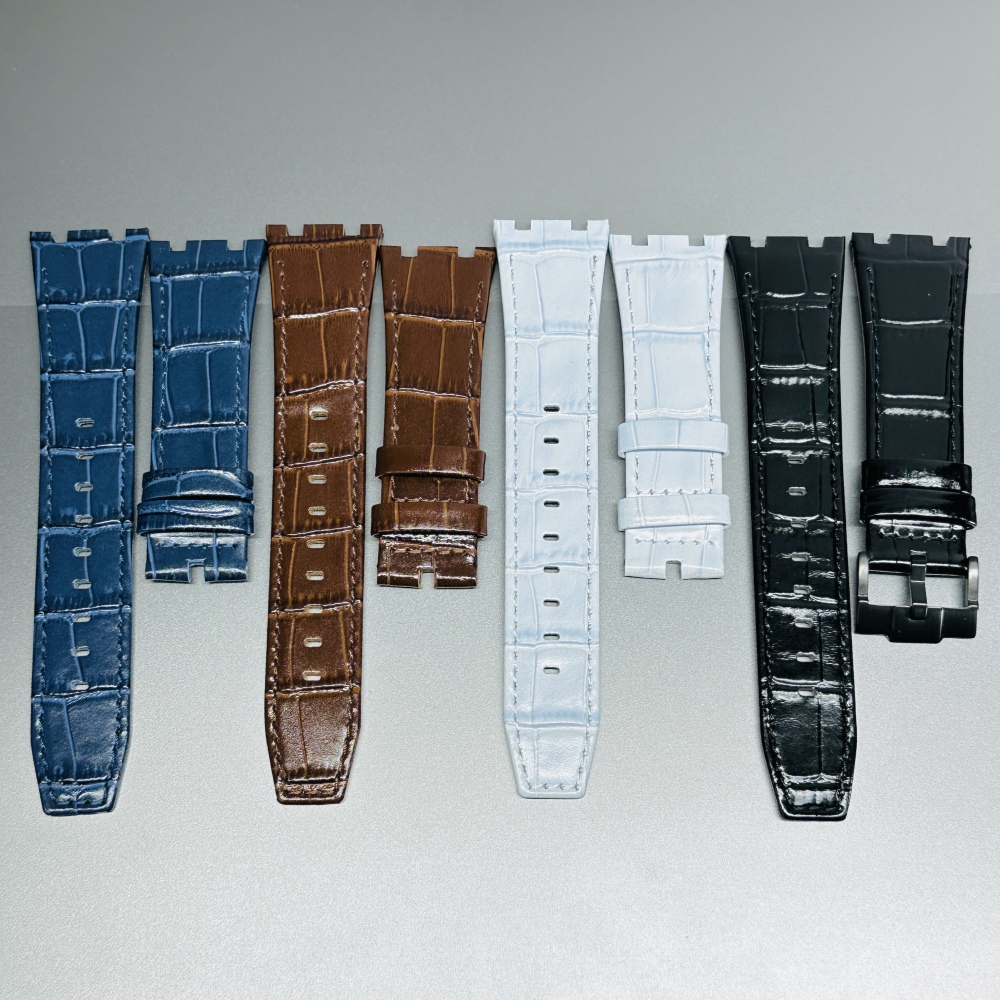 Double-sided leather strap