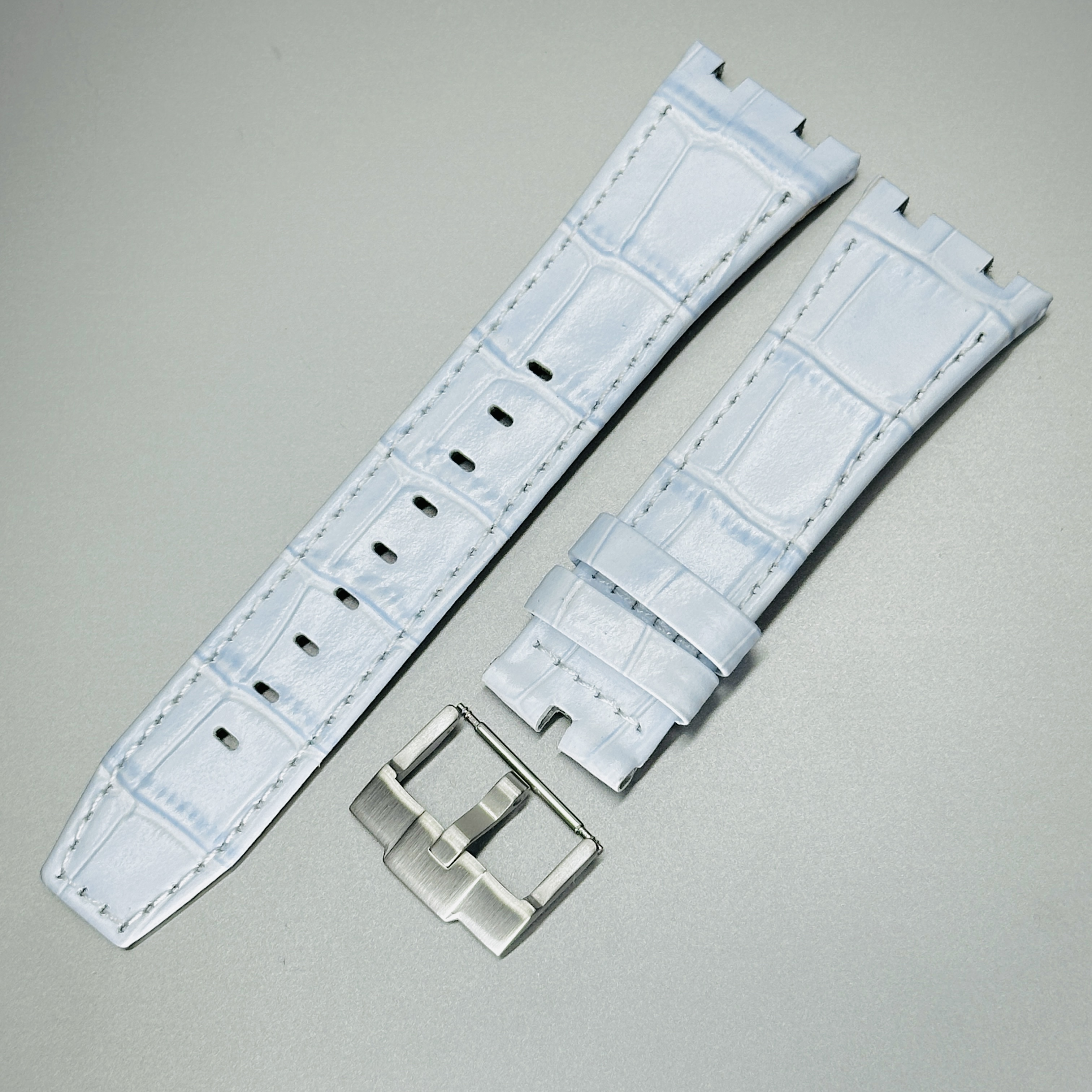 Double-sided leather strap