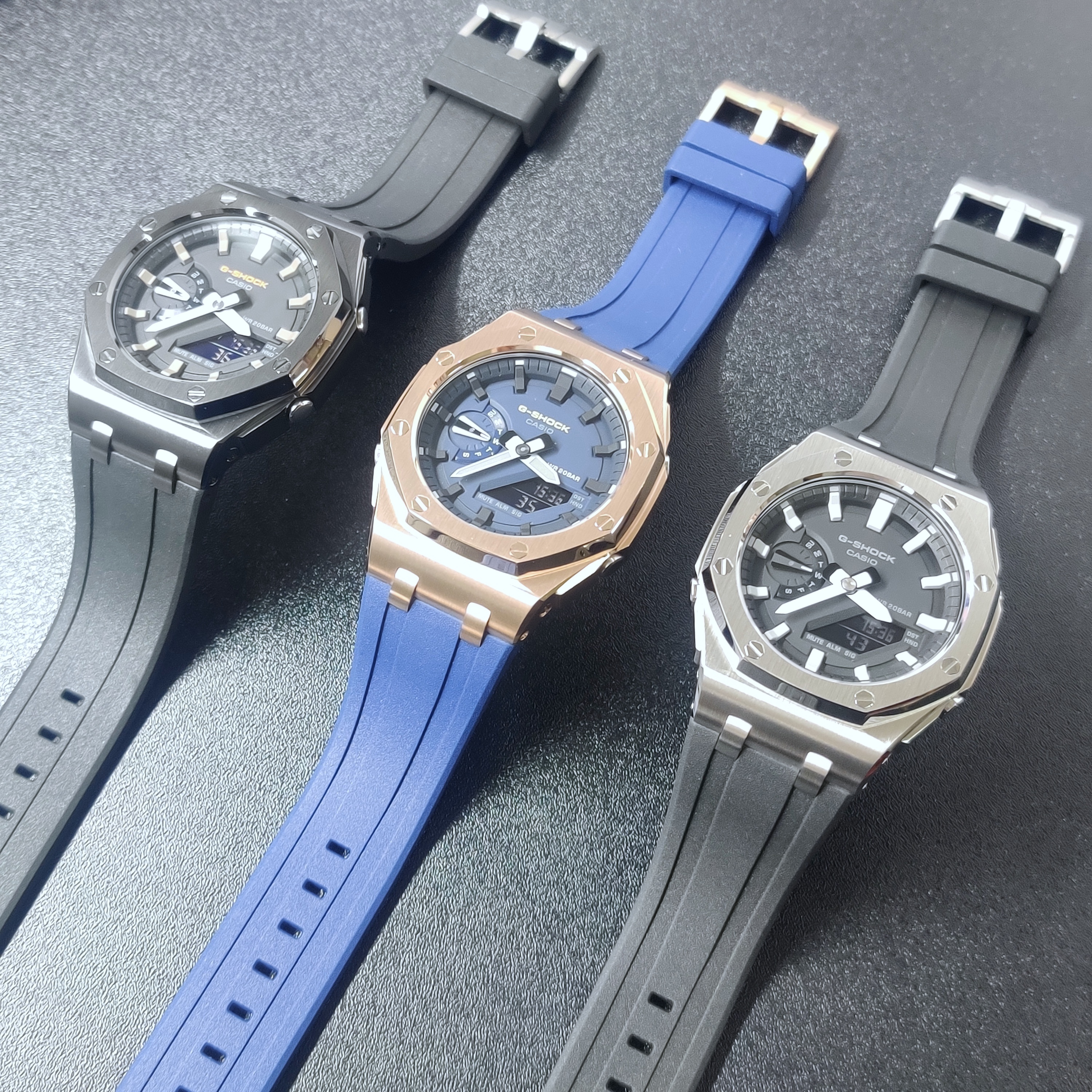 GA2100 Casioak Offshore Curve Style Silver