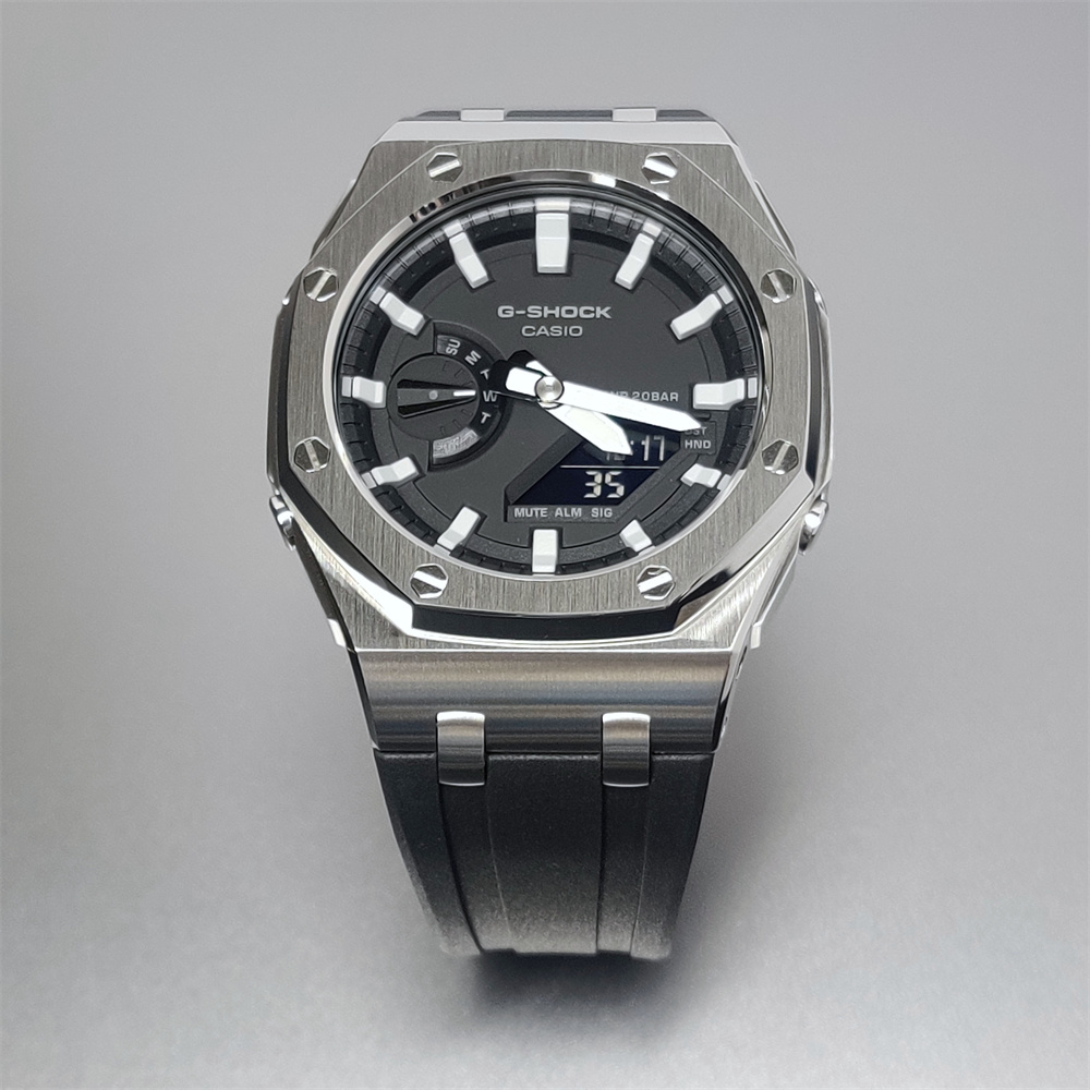 GA2100 Casioak Offshore Curve Style Silver
