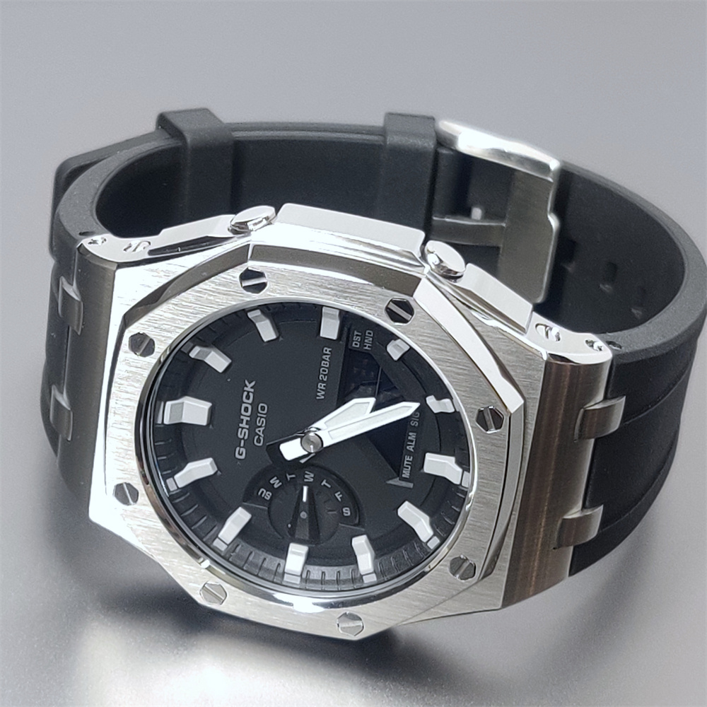 GA2100 Casioak Offshore Curve Style Silver