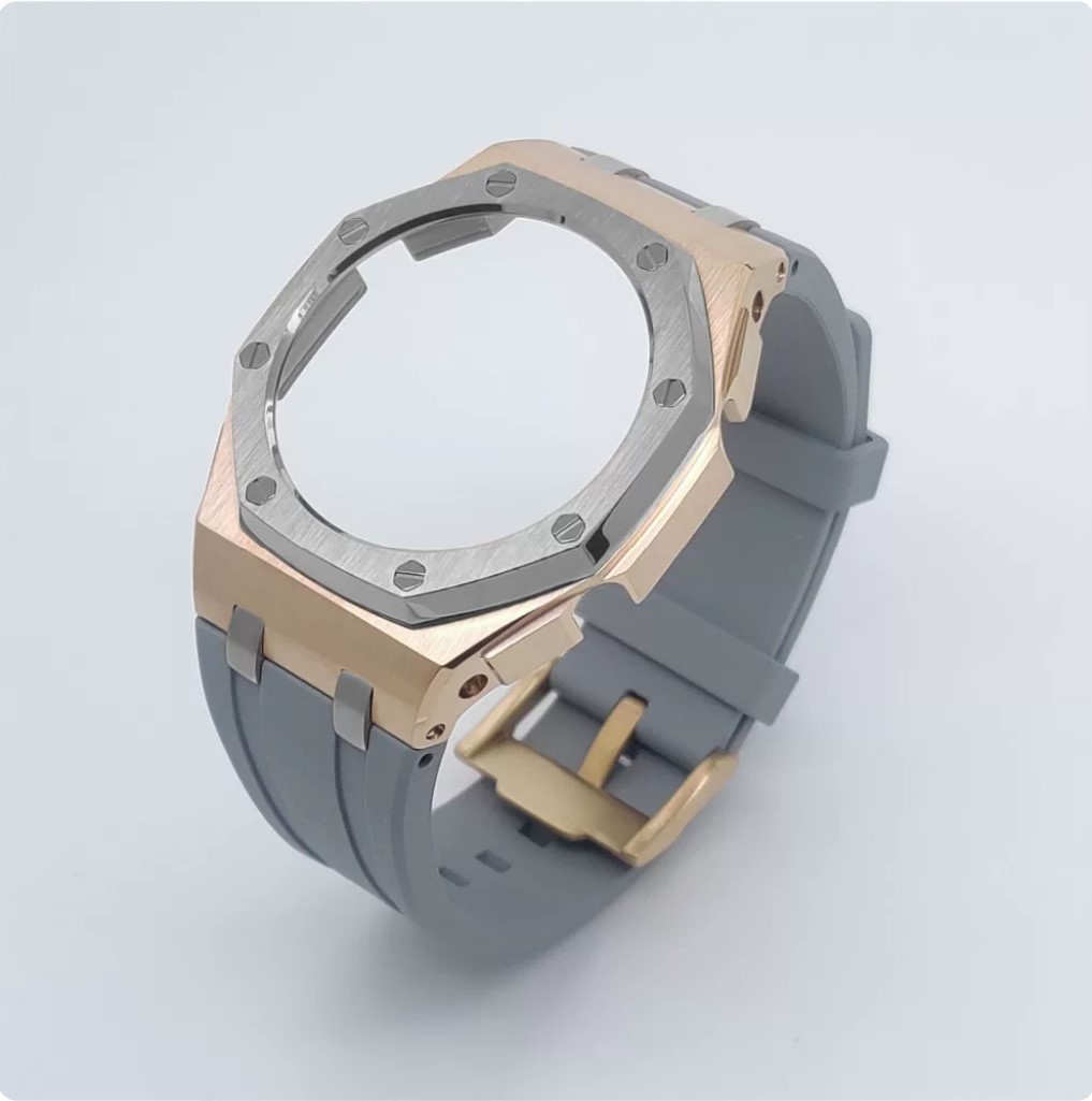 GA2100 Casioak Offshore Curve Style Rose gold Black