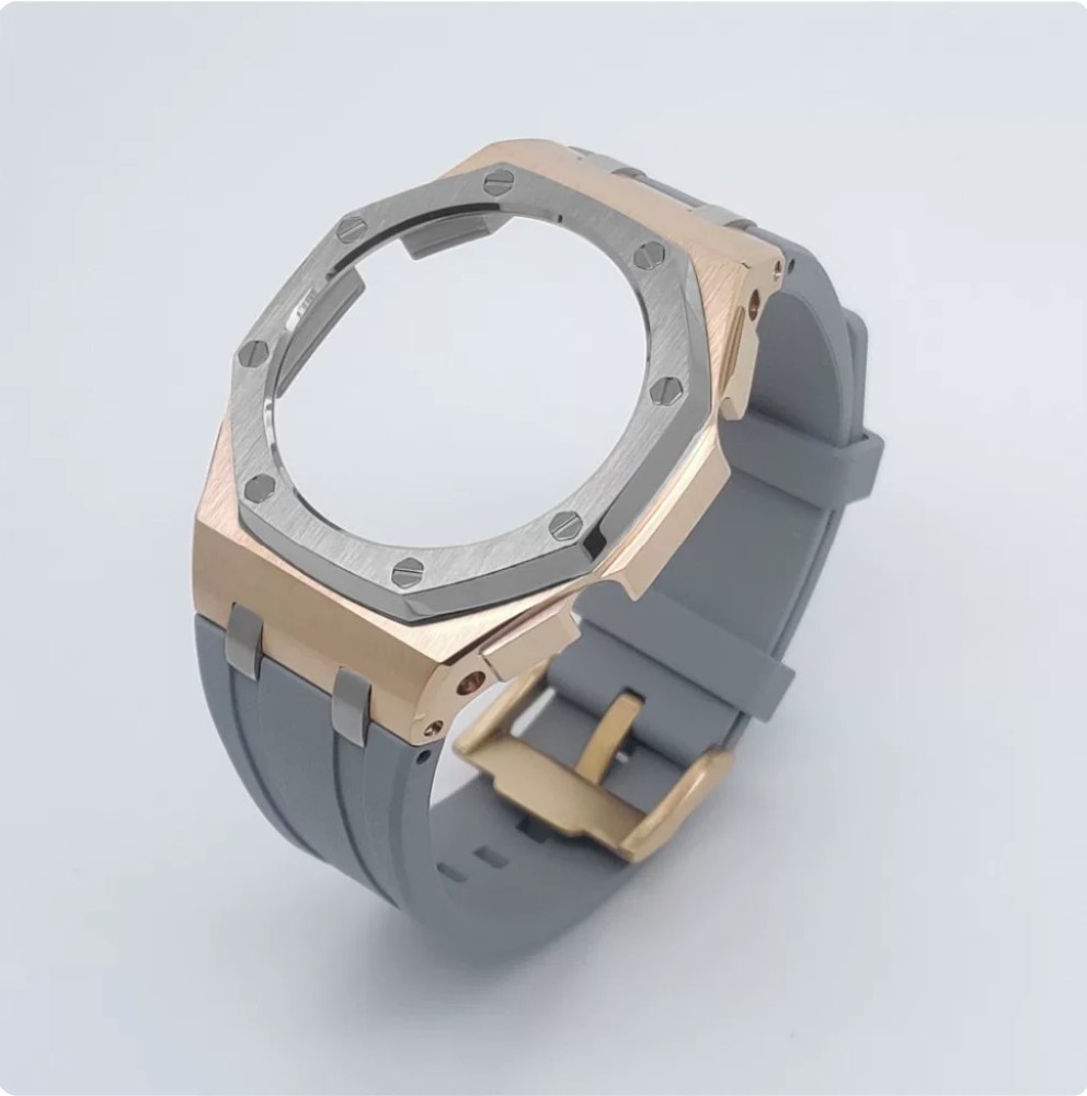 GA2100 Casioak Offshore Curve Style Rose gold Black