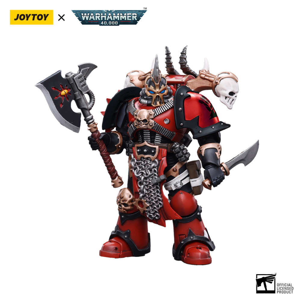 JOYTOYS  Warhammer40K Chaos Space Marines Red Corsairs Exalted Champion Gotor the Blade