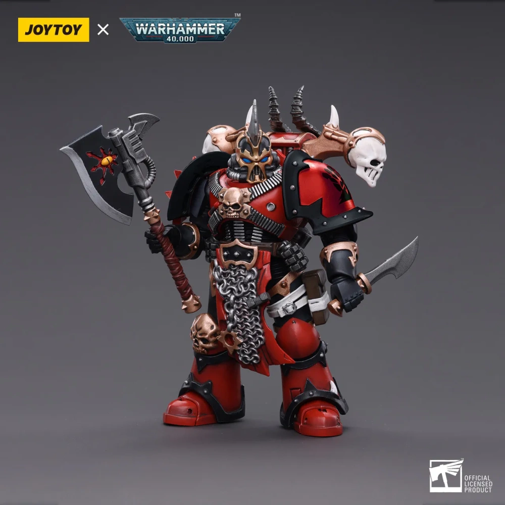 JOYTOY Warhammer 40K  Chaos Space Marines Red Corsairs Exalted Champion Gotor the Blade