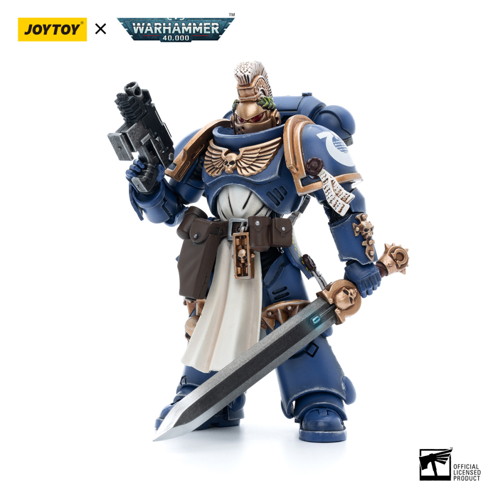 【New in May 2023】JOYTOY Warhammer 40K  Ultramarines Primaris Company Champion Brother Parnaeus